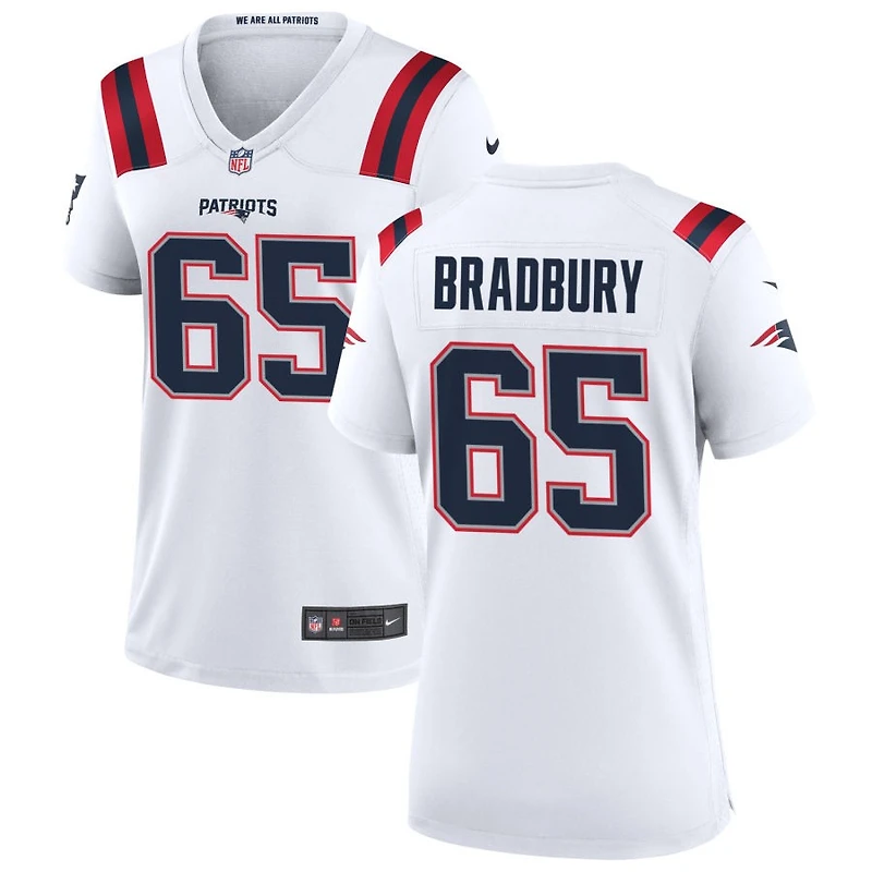 Garrett Bradbury Women's Nike New England Patriots White Custom Game Jersey