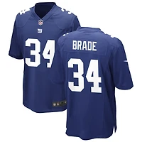 Beau Brade Men's Nike Royal New York Giants Custom Game Jersey