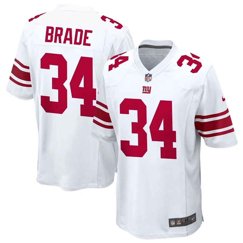 Beau Brade Men's Nike White New York Giants Custom Game Jersey