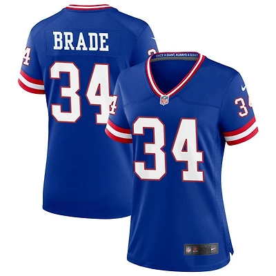 Beau Brade Women's Nike Royal New York Giants Classic Custom Game Jersey