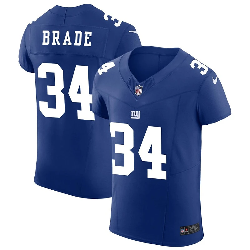 Beau Brade Men's Nike Royal New York Giants Vapor F.U.S.E. Elite Custom Jersey