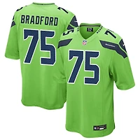 Anthony Bradford Men's Nike Neon Green Seattle Seahawks Alternate Custom Game Jersey