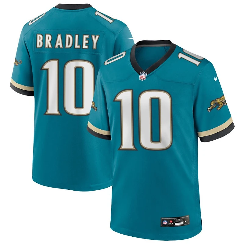 Carter Bradley Men's Nike Teal Jacksonville Jaguars Prowler Throwback Custom Game Jersey