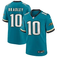 Carter Bradley Men's Nike Teal Jacksonville Jaguars Prowler Throwback Custom Game Jersey