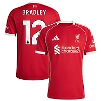 Conor Bradley Men's adidas  Red Liverpool 2025/26 Home Custom Replica Jersey