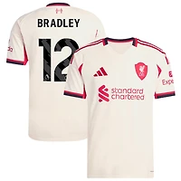 Conor Bradley Men's adidas  White Liverpool 2025/26 Away Replica Custom Jersey