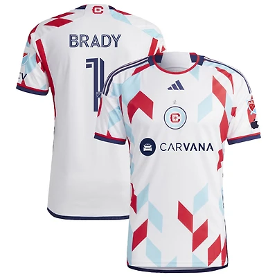 Chris Brady Men's adidas  White Chicago Fire 2024 A Kit For All Authentic Custom Jersey