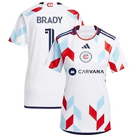Chris Brady Women's adidas  White Chicago Fire 2024 A Kit For All Replica Custom Jersey