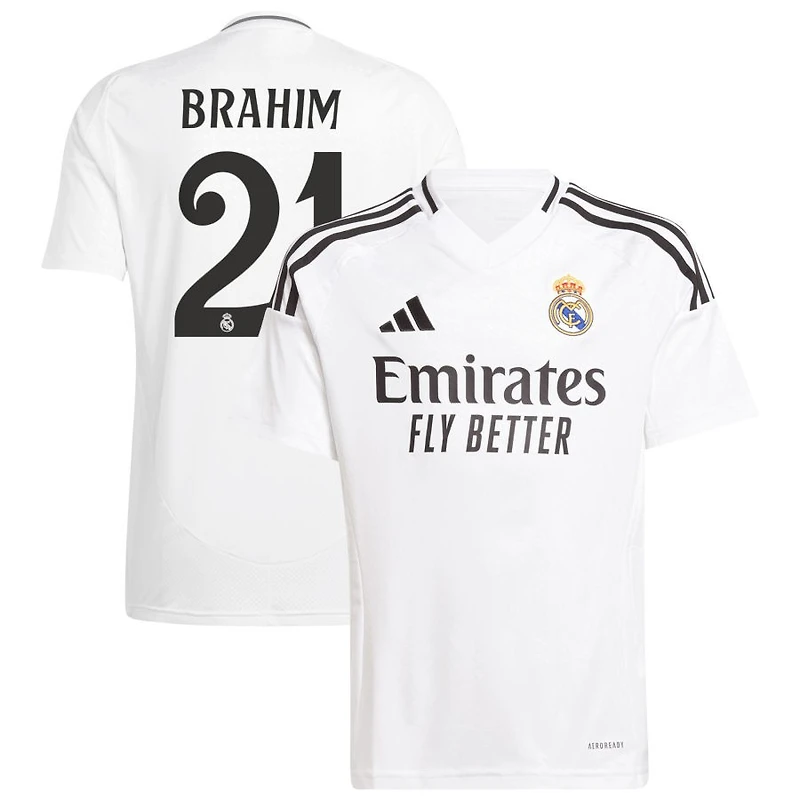 Brahim Diaz Brahim Youth adidas White Real Madrid 2024/25 Home Replica Custom Jersey