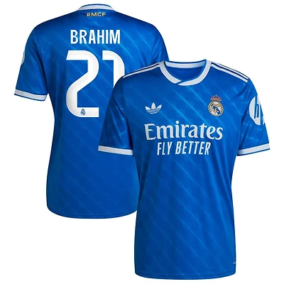 Brahim Diaz Brahim Men's adidas  Blue Real Madrid 2025/26 Third Replica Custom Jersey