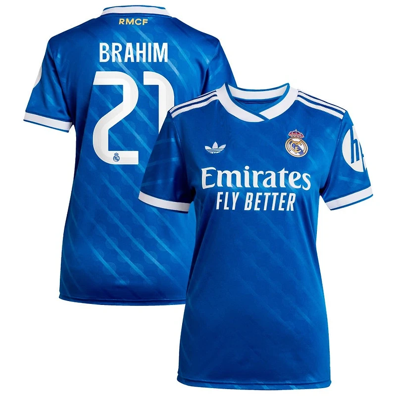 Brahim Diaz Brahim Women's adidas Blue Real Madrid 2025/26 Third Replica Custom Jersey