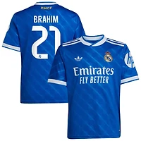 Brahim Diaz Brahim Youth adidas  Blue Real Madrid 2025/26 Third Replica Custom Jersey