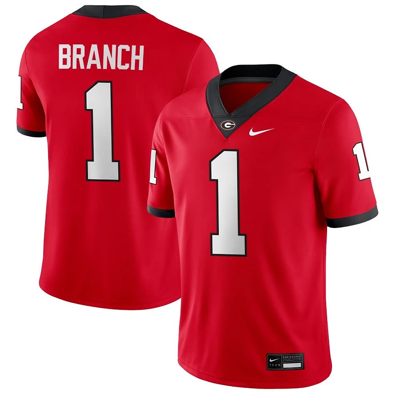 Zachariah Branch Men's Nike Red Georgia Bulldogs NIL Pick-A-Player Game Jersey