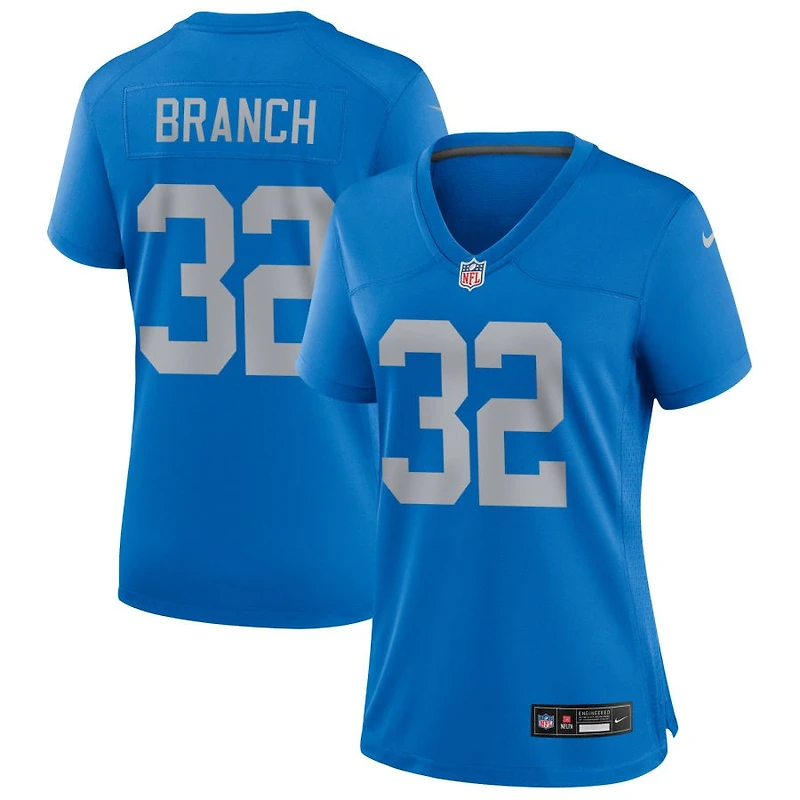 Brian Branch Women's Nike Blue Detroit Lions Alternate Custom Game Jersey