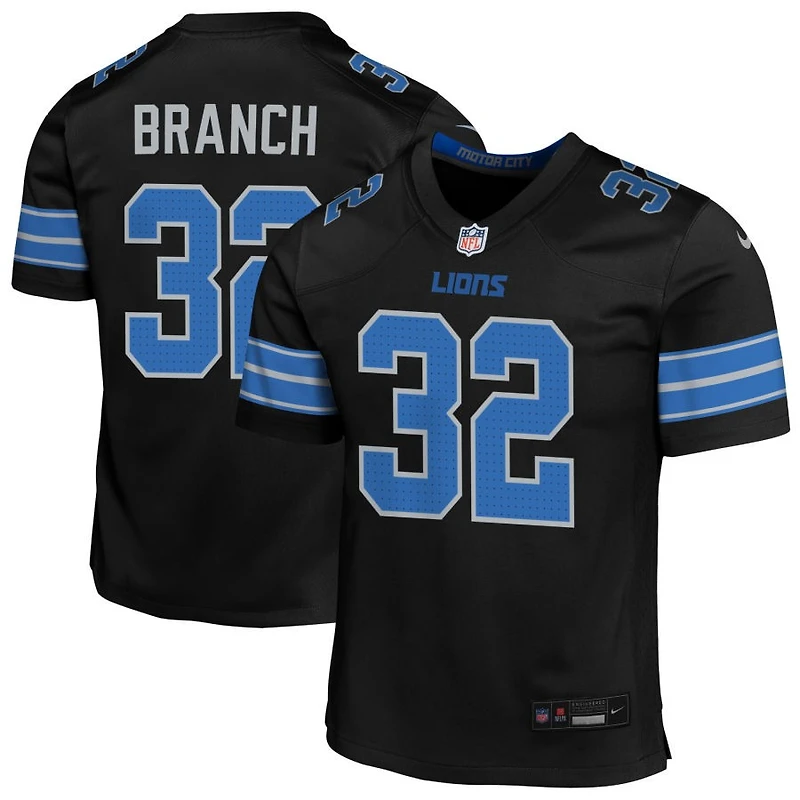 Brian Branch Youth Nike Black Detroit Lions Alternate Custom Game Jersey