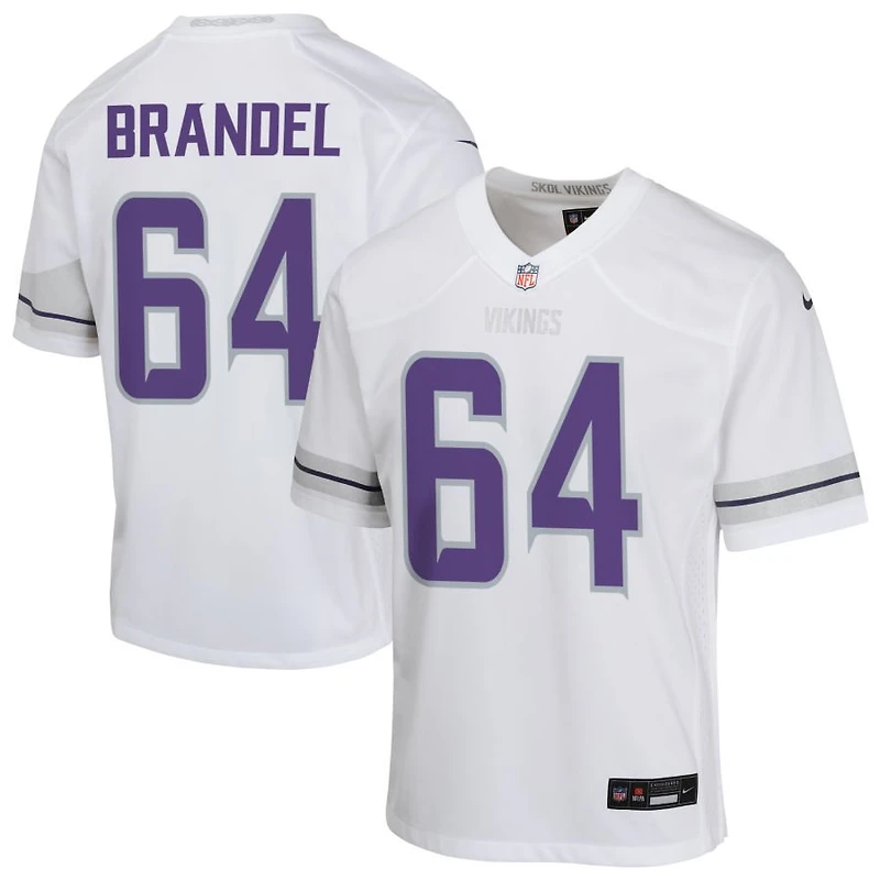 Blake Brandel Youth Nike White Minnesota Vikings Alternate Custom Game Jersey