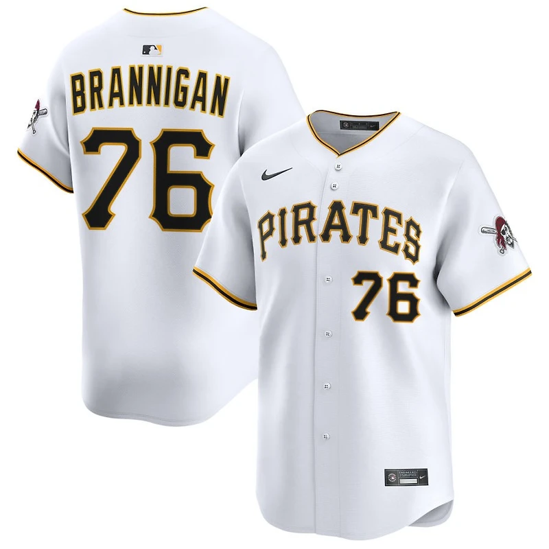 Jack Brannigan Men's Nike White Pittsburgh Pirates Home Limited Custom Jersey