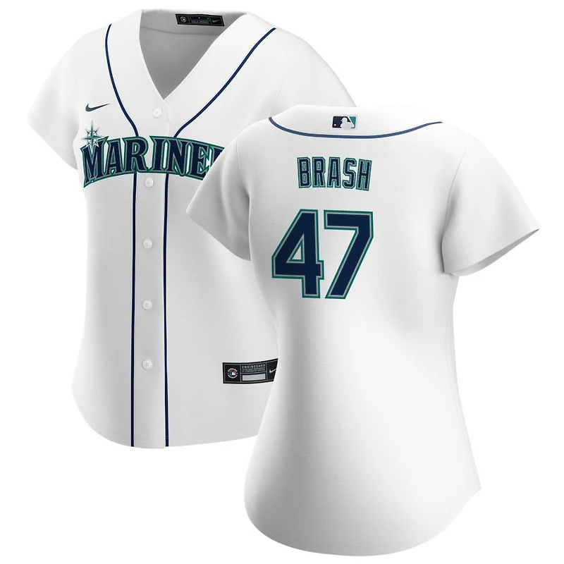 Matt Brash Women's Nike White Seattle Mariners Home Replica Custom Jersey