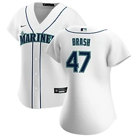 Matt Brash Women's Nike White Seattle Mariners Home Replica Custom Jersey