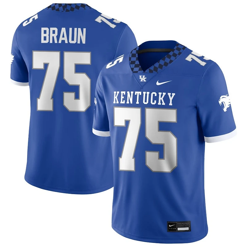 Joshua Braun Men's Nike Royal Kentucky Wildcats NIL Pick-A-Player Game Jersey