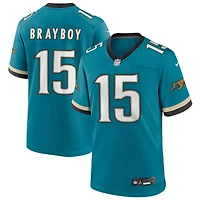 Chandler Brayboy Men's Nike Teal Jacksonville Jaguars Prowler Throwback Custom Game Jersey