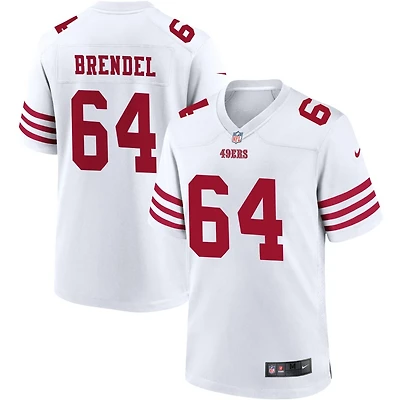 Jake Brendel Men's Nike White San Francisco 49ers Game Custom Player Jersey