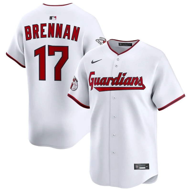 Will Brennan Men's Nike White Cleveland Guardians Home Limited Custom Jersey