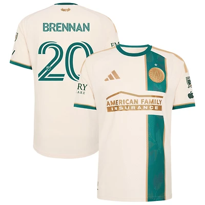 Luke Brennan Men's adidas Tan Atlanta United FC 2026 Spirit Of '96 On-Field Authentic Patch Custom Jersey
