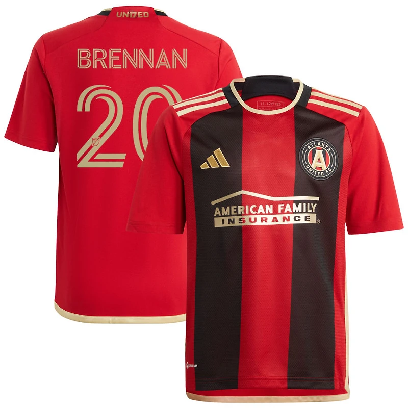 Luke Brennan Youth adidas Black Atlanta United FC 2023 The 17s' Kit Replica Custom Jersey