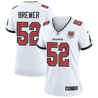 C.J. Brewer Women's Nike White Tampa Bay Buccaneers 50th Season Custom Game Jersey