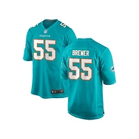 Aaron Brewer Youth Nike Aqua Miami Dolphins 2018 Custom Game Jersey