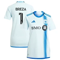Sebastian Breza Women's adidas  Light Blue CF Montreal 2024 La Main Replica Custom Jersey