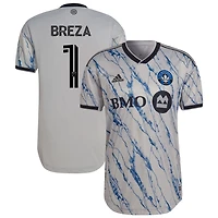 Sebastian Breza Men's adidas Gray CF Montreal 2023 Secondary Authentic Custom Jersey