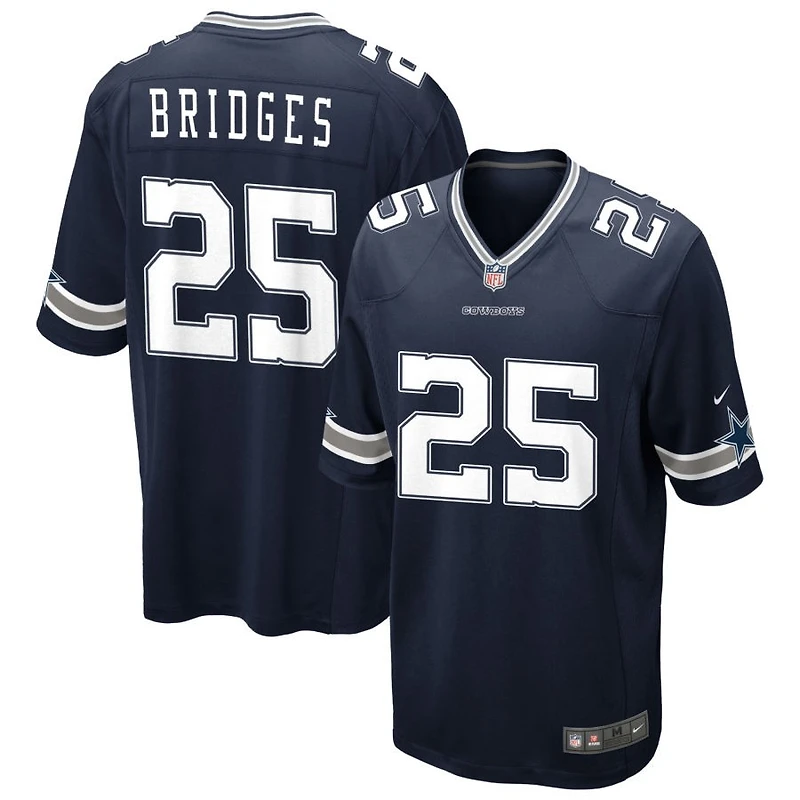 Trikweze Bridges Men's Nike Navy Dallas Cowboys Custom Game Jersey