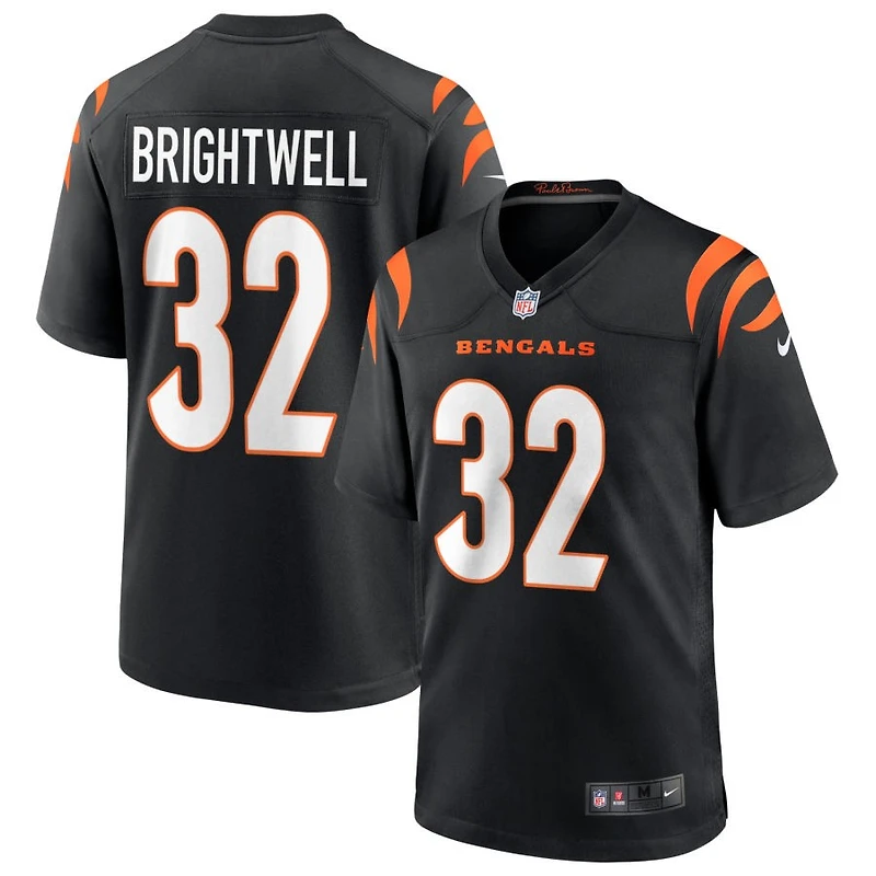 Gary Brightwell Men's Nike Black Cincinnati Bengals Game Custom Jersey