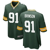 Warren Brinson Men's Nike Green Green Bay Packers Custom Game Jersey