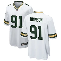 Warren Brinson Men's Nike White Green Bay Packers Custom Game Jersey