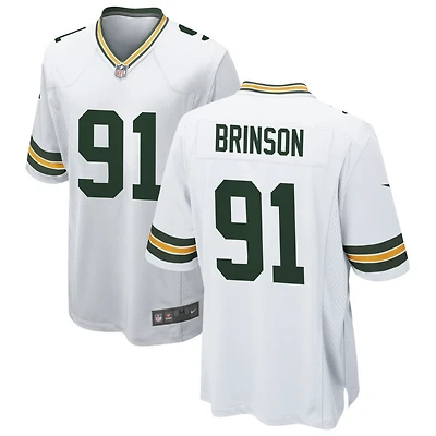 Warren Brinson Men's Nike White Green Bay Packers Custom Game Jersey