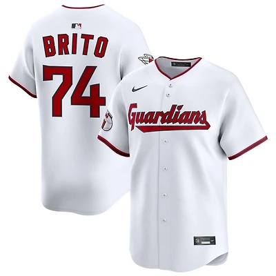 Juan Brito Men's Nike White Cleveland Guardians Home Limited Custom Jersey