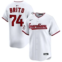 Juan Brito Men's Nike White Cleveland Guardians Home Limited Custom Jersey