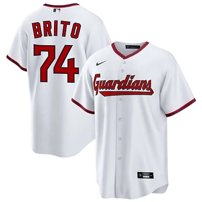 Juan Brito Men's Nike  White Cleveland Guardians Home Custom Replica Jersey