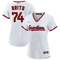 Juan Brito Women's Nike  White Cleveland Guardians Home Custom Replica 2.0 Jersey