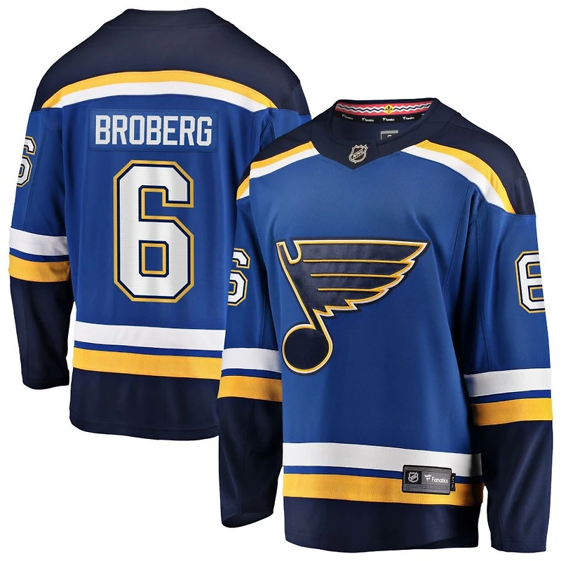 Philip Broberg Men's Fanatics Blue St. Louis Blues Home Breakaway Custom Jersey