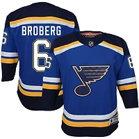 Philip Broberg Youth Blue St. Louis Blues Home Premier Custom Jersey