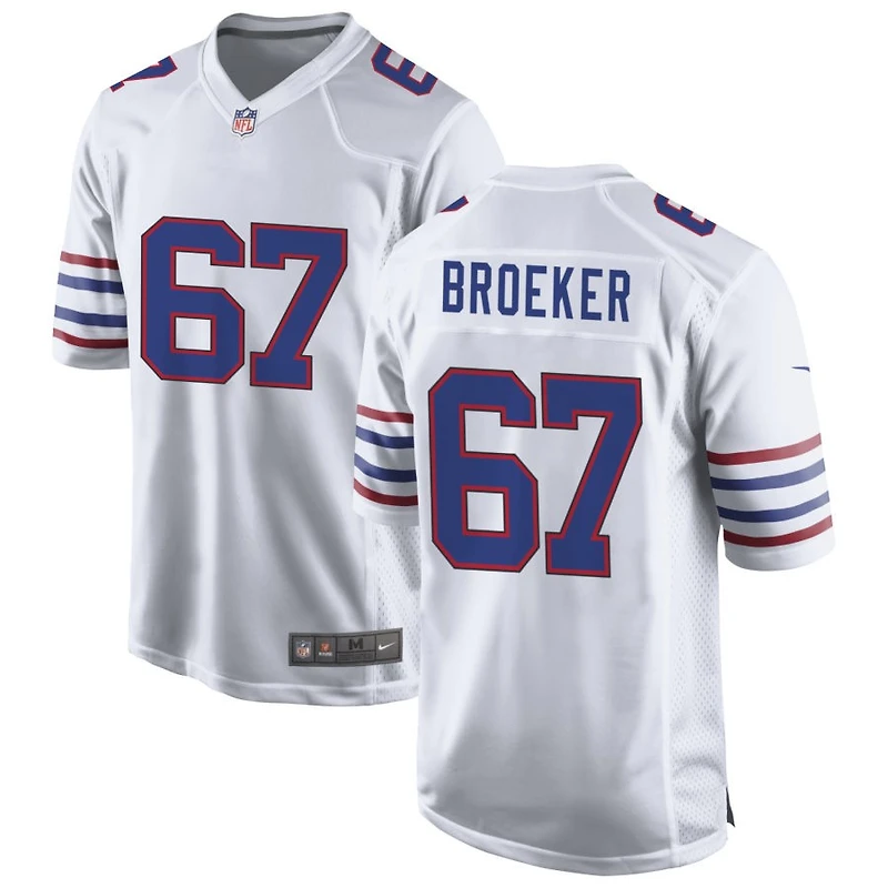 Nick Broeker Men's Nike White Buffalo Bills Alternate Custom Game Jersey