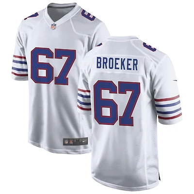Nick Broeker Men's Nike White Buffalo Bills Alternate Custom Game Jersey