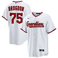 Connor Brogdon Men's Nike  White Cleveland Guardians Home Custom Replica Jersey