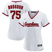 Connor Brogdon Women's Nike  White Cleveland Guardians Home Custom Replica 2.0 Jersey