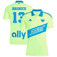 Brandt Bronico Men's adidas Yellow Charlotte FC 2025 Third Replica Custom Jersey