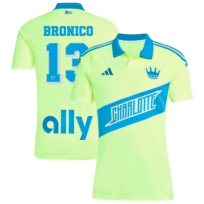 Brandt Bronico Men's adidas Yellow Charlotte FC 2025 Third Replica Custom Jersey
